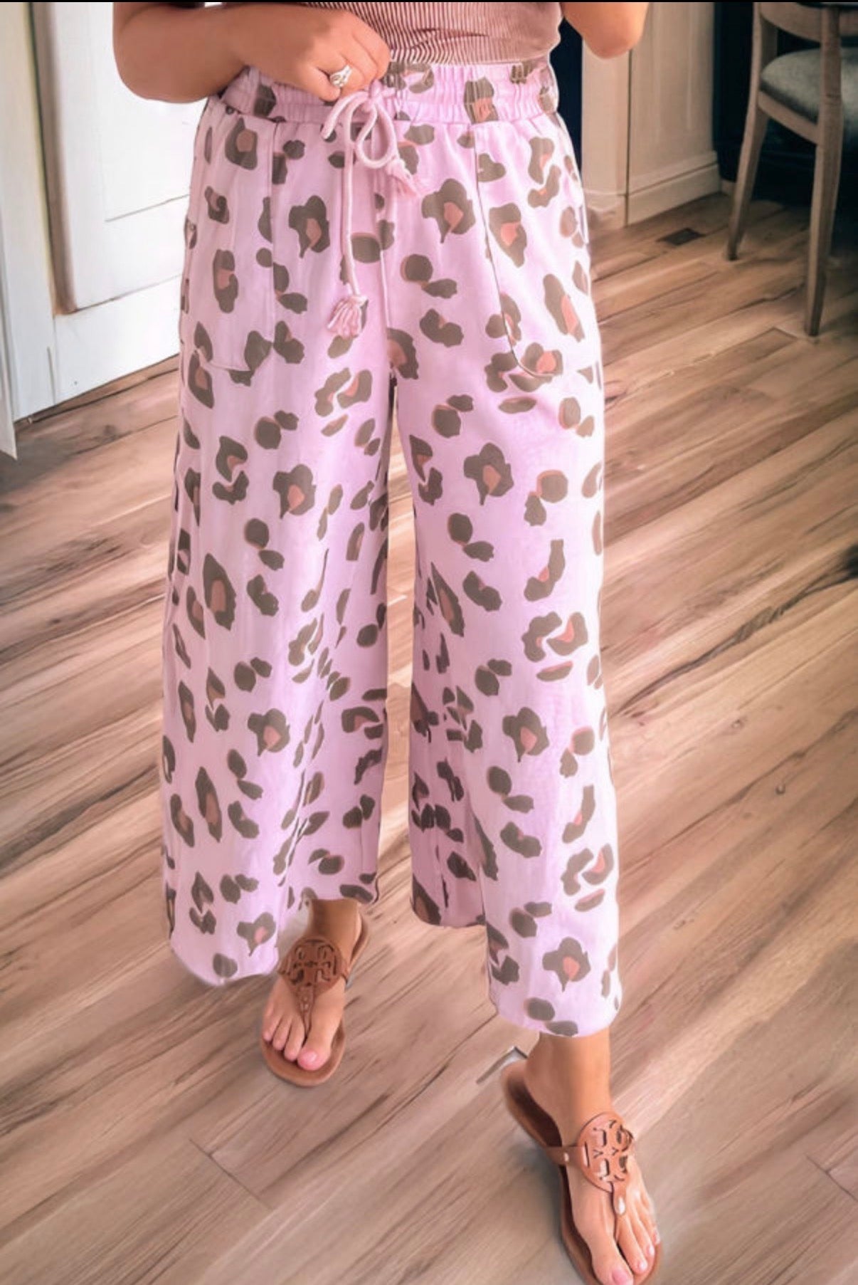 Pink Leopard Print Pants