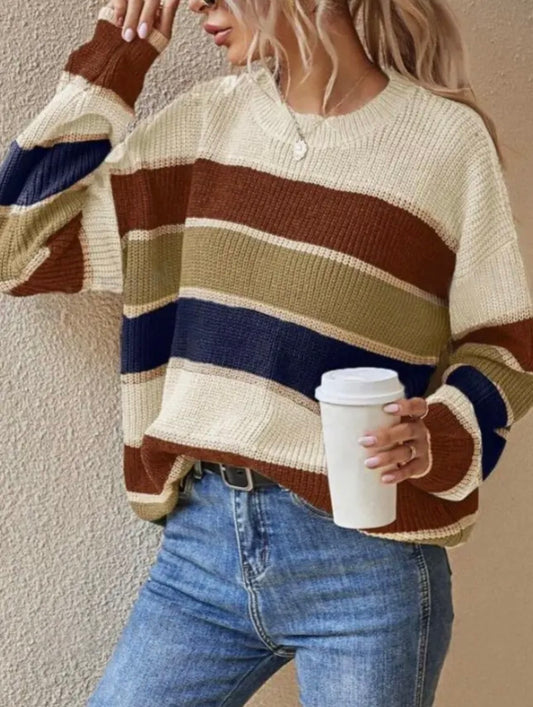 Classic Striped Crewneck Sweater